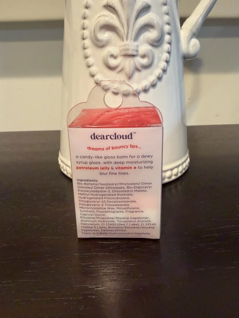 dearcloud Dewy Lip Jam – Hydrating Lip Balm & Gloss with Vitamin E, Deep Cherry - Picture 3 of 5